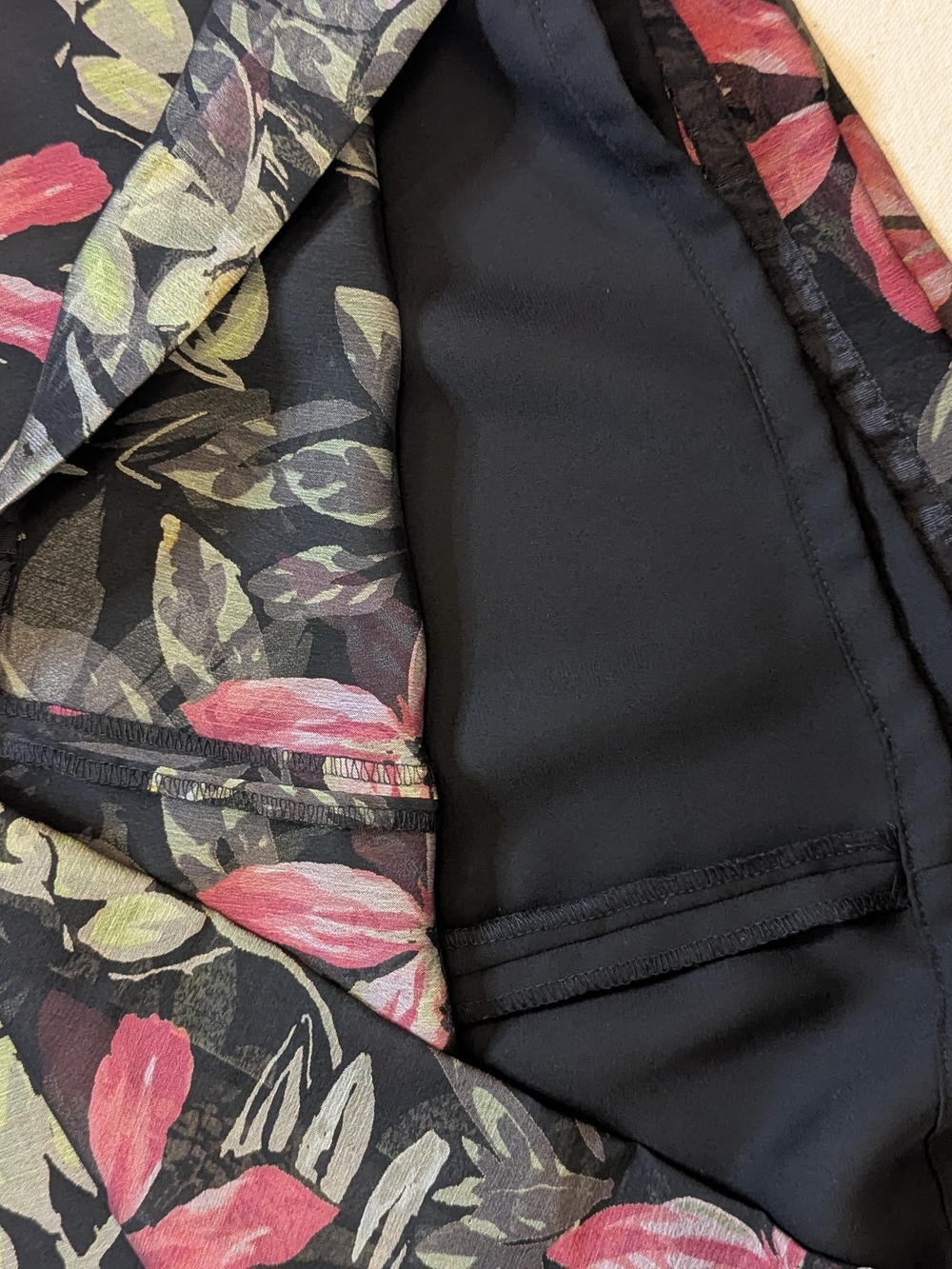 Preston & York Black Column Maxi Skirt with Pink and Green Floral Print - Picture 6 of 9